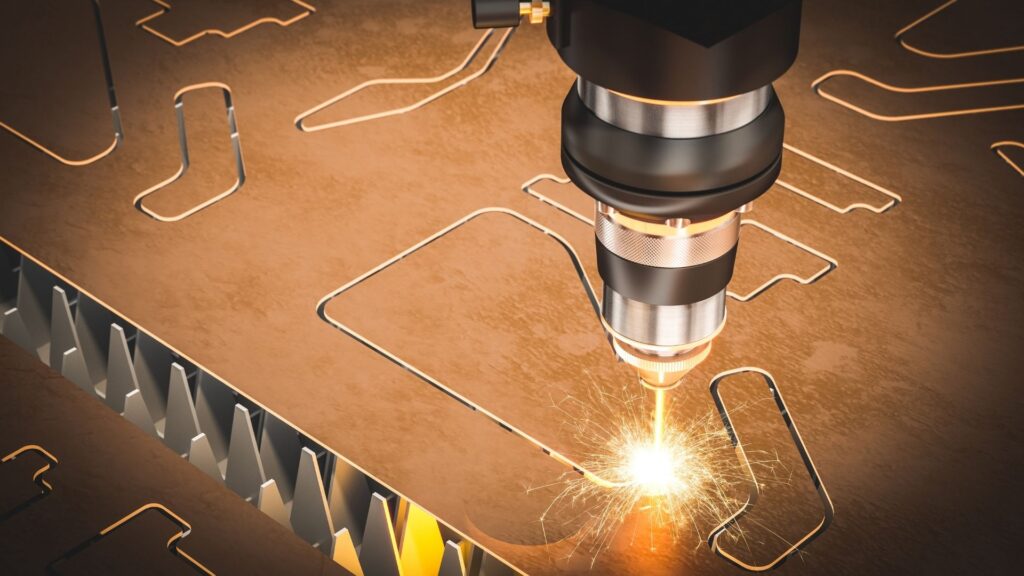 plasma cutter in action