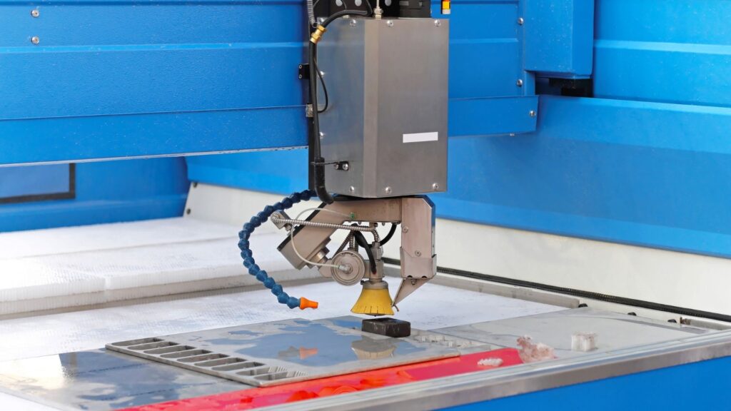 plasma cutter in action